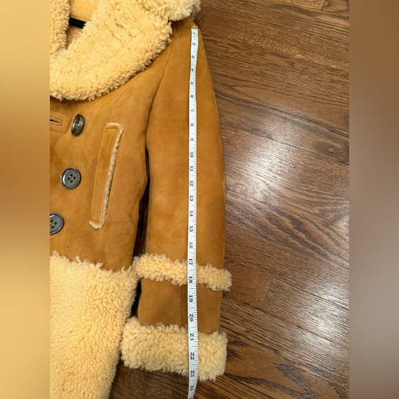 Coach shearling coat XXS in Honey with Tag - Picture 10 of 12